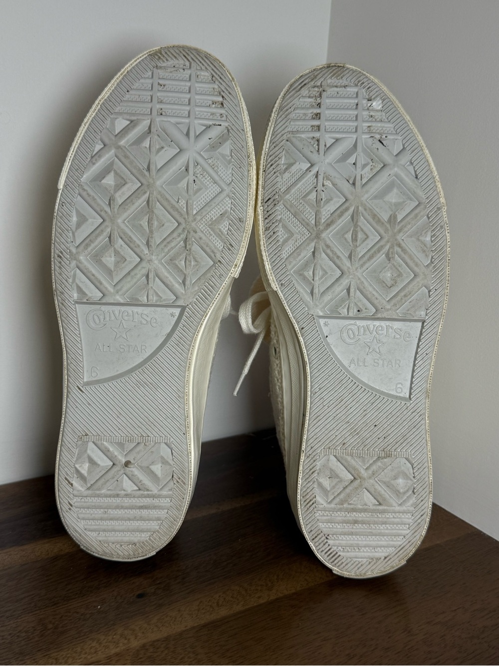 Converse Chuck 70 Crochet High Top Sneakers Cream Pink Women’s 8 - Picture 9 of 9